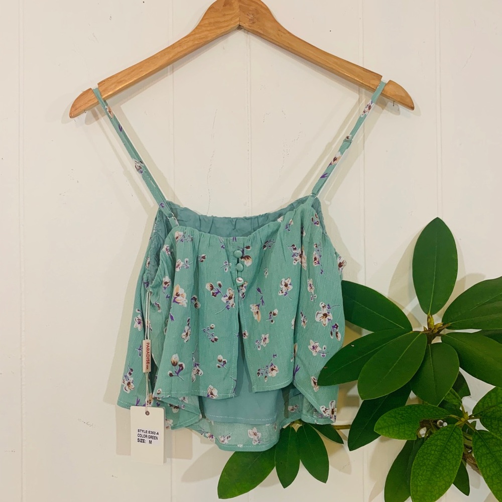 PARADISE | Cute Lined Crop Top -Open back - Picture 4 of 8